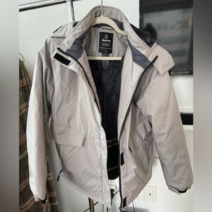 Waterproof Grey Ski Jacket